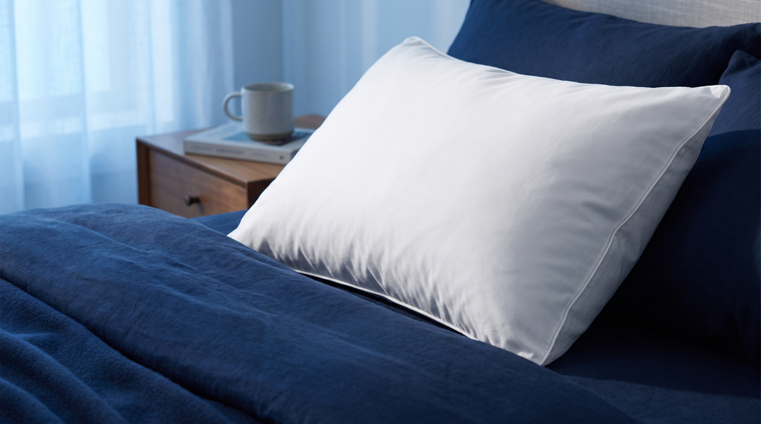 Oreiller premium sur un lit, oreiller anti-ronflement