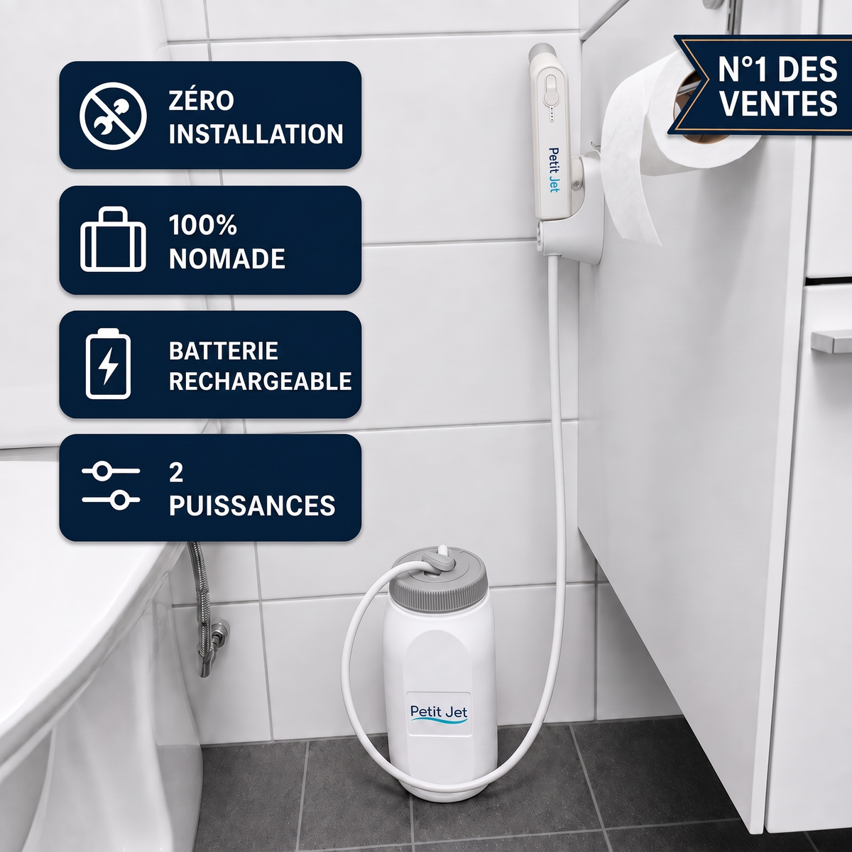 Enfin une douchette WC sans aucune installation
