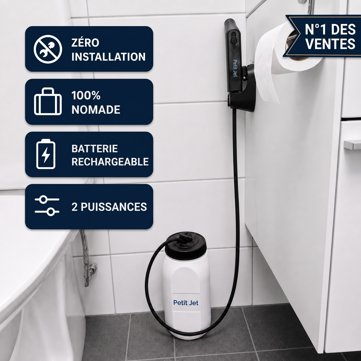 Enfin une douchette WC sans aucune installation