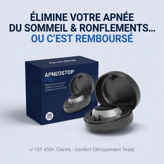 ApneoStop Pro | Élimine les ronflements et l'apnée du sommeil