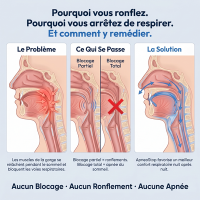 ApneoStop Pro | Élimine les ronflements et l'apnée du sommeil