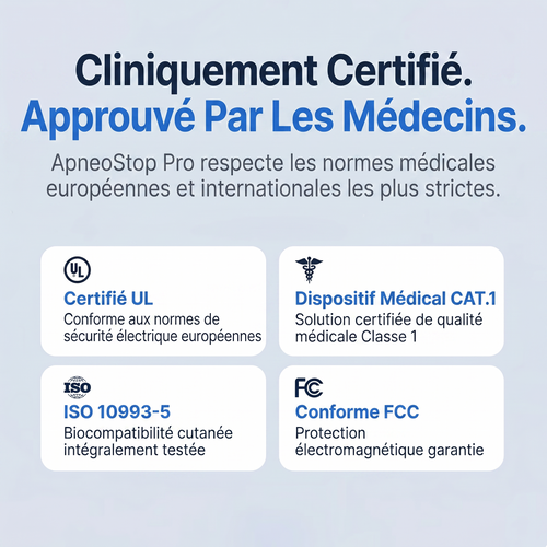 ApneoStop Pro | Élimine les ronflements et l'apnée du sommeil